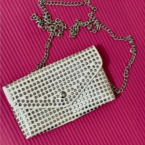 Studded Silver Chain Bag